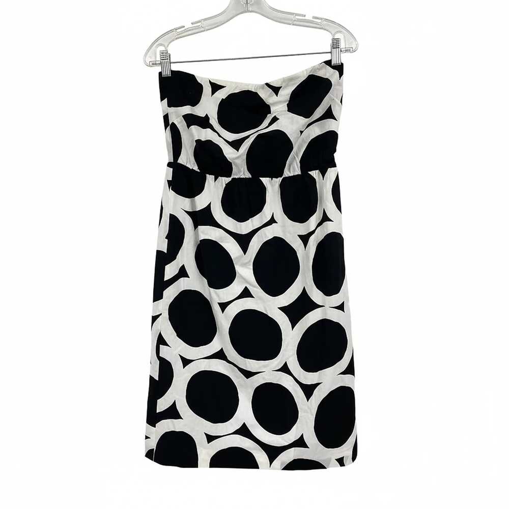 J. Crew Mini Black/White 100% Cotton Geometric Dress | Women’s Size 12